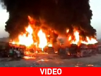 Παρανάλωμα του πυρός βυτιοφόρα του ΝΑΤΟ